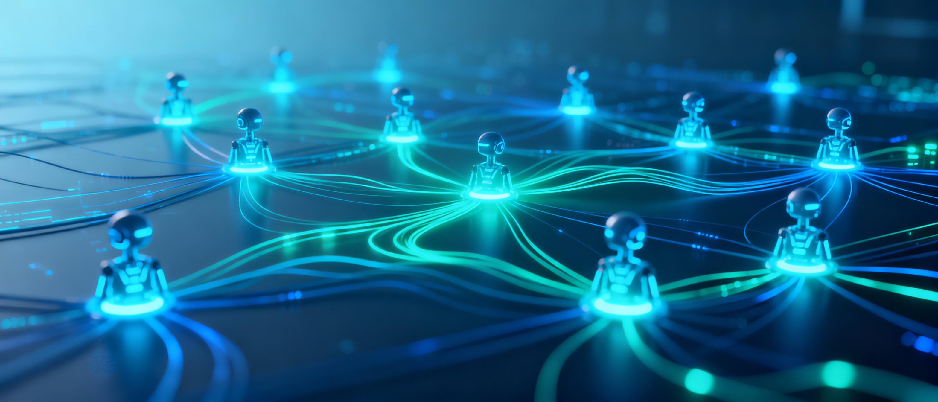Network visualization of Orion AI agents working in parallel on candidate search